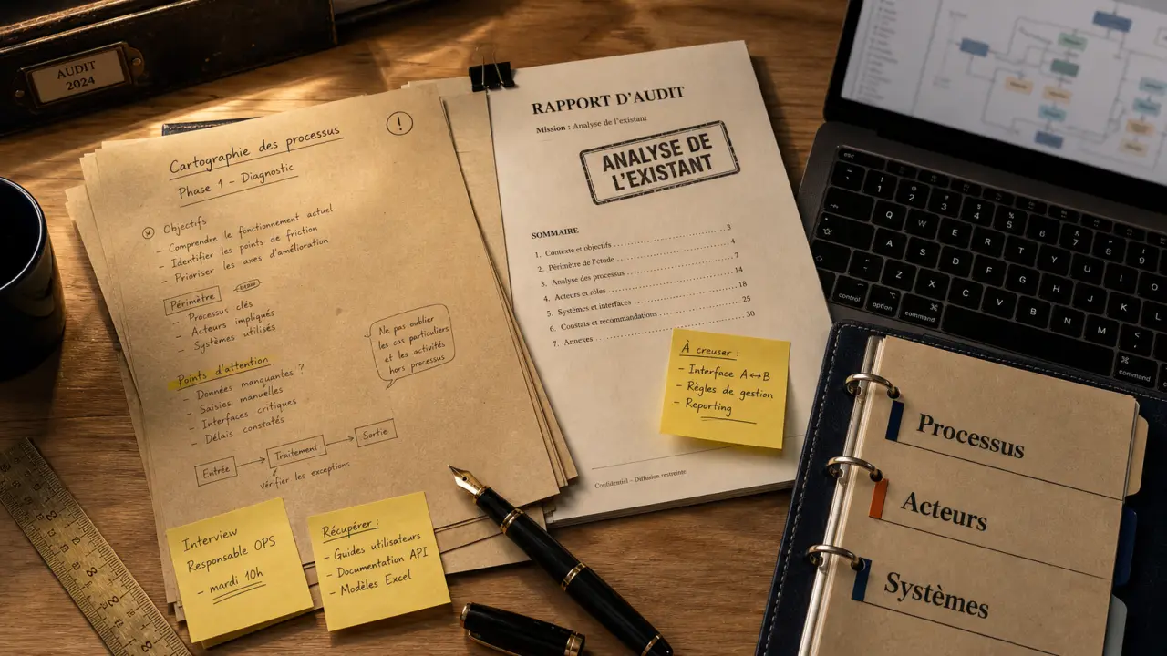 Analyse de l existant : 5 angles à auditer, audit avant solution cible
