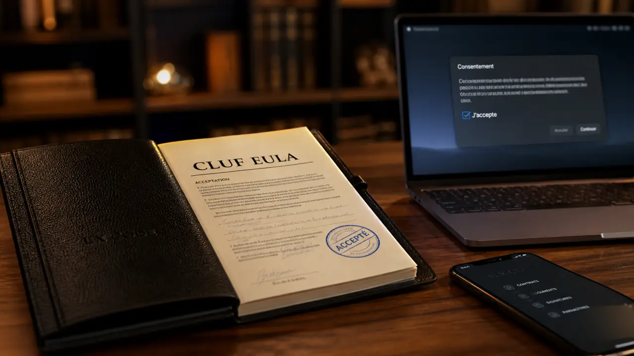 Contrat EULA : CLUF EULA, consentement et clauses