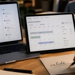 Logiciel gestion de congés open source : calendrier RH validé sur tablette au bureau