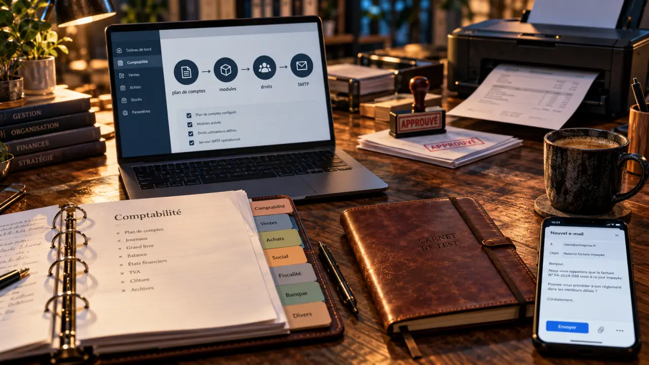 Comment configurer erp solutions dynabiz pro : ordre des réglages pour éviter les factures à refaire
