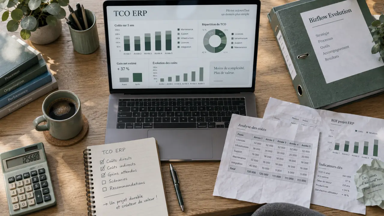 Comment implémenter ERP Bizflow Evolution dans PME : TCO ERP et plan projet