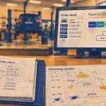 Photo CRM automobile : fiche client et relance au garage